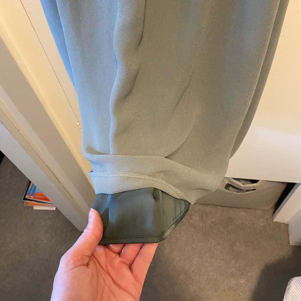 H&M Green Ruffled Ruched Midi Sundress - Picture 4 of 5